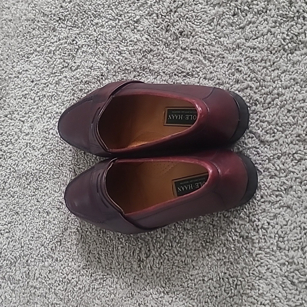 GUC Cole Haan Deep Burgundy Leather Penny Loafers Men 11.5D - Picture 4 of 9